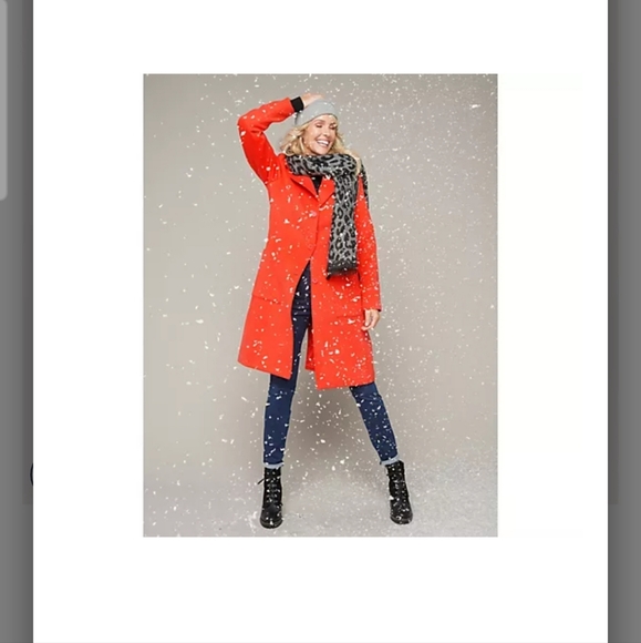 Knee length Red Coat Candice Cameron Bure - Picture 8 of 9